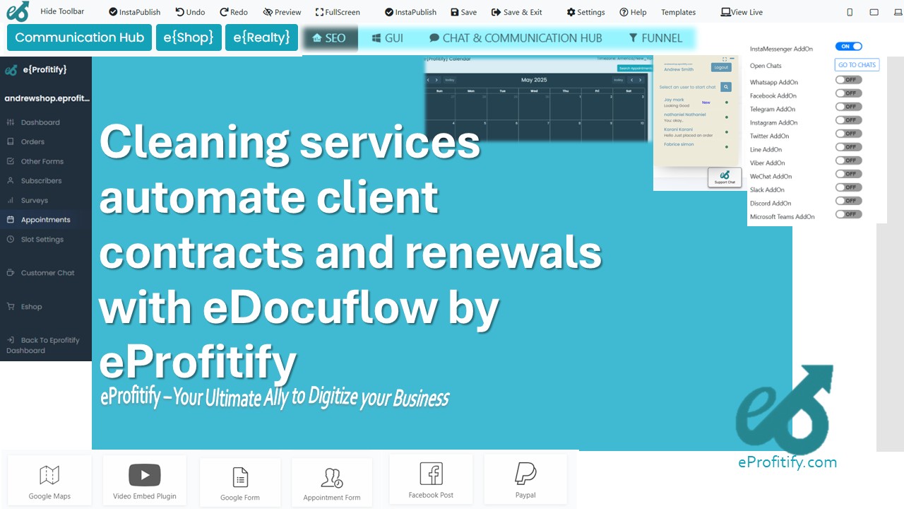 Cleaning services automate client contracts and renewals with eDocuflow by eProfitify